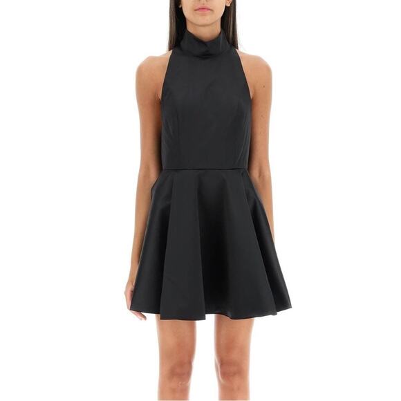 Rotate Faux Leather Sleeveless Mini Dress Mock Neck Size 6 New - Picture 2 of 12